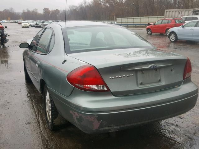 1FAFP56U37A130541 - 2007 FORD TAURUS SEL GREEN photo 3