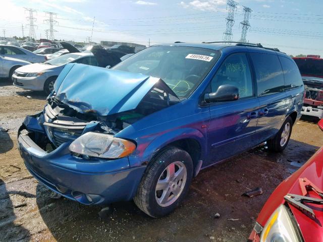 2D4GP44L86R686392 - 2006 DODGE GRAND CARA BLUE photo 2