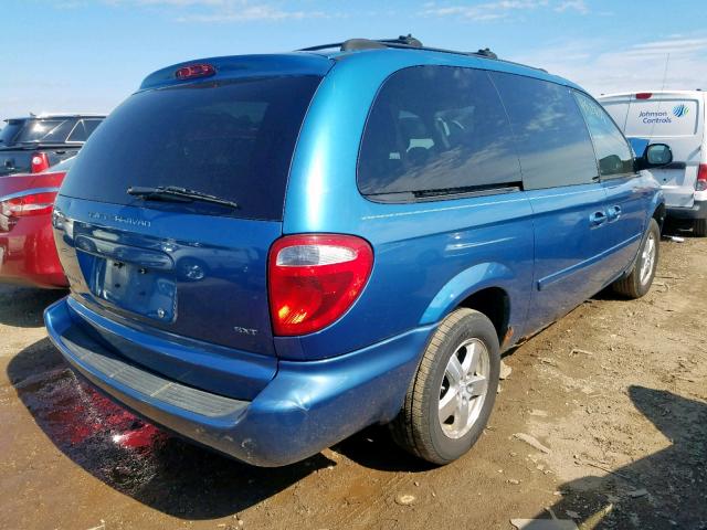 2D4GP44L86R686392 - 2006 DODGE GRAND CARA BLUE photo 4