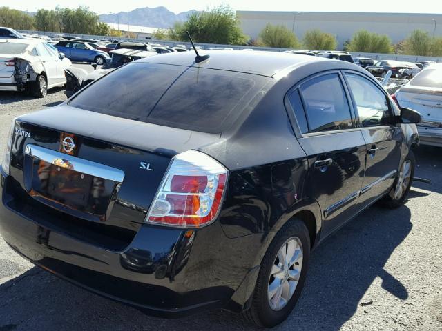 3N1AB6APXAL640737 - 2010 NISSAN SENTRA 2.0 BLACK photo 4