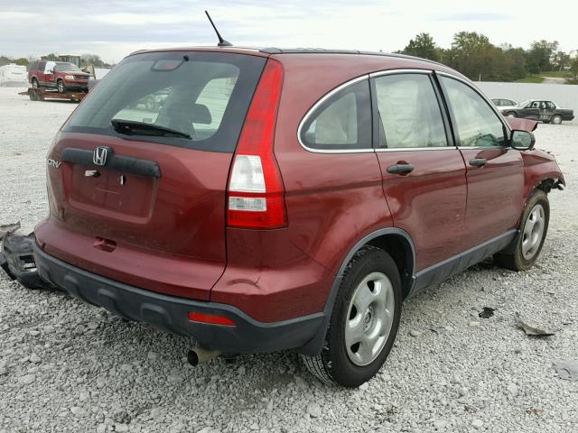 JHLRE38338C052003 - 2008 HONDA CR-V LX RED photo 4