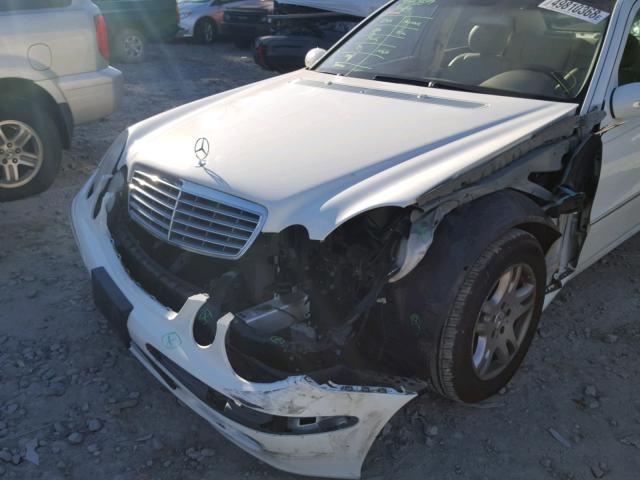 WDBUF65J74A535071 - 2004 MERCEDES-BENZ E 320 WHITE photo 9