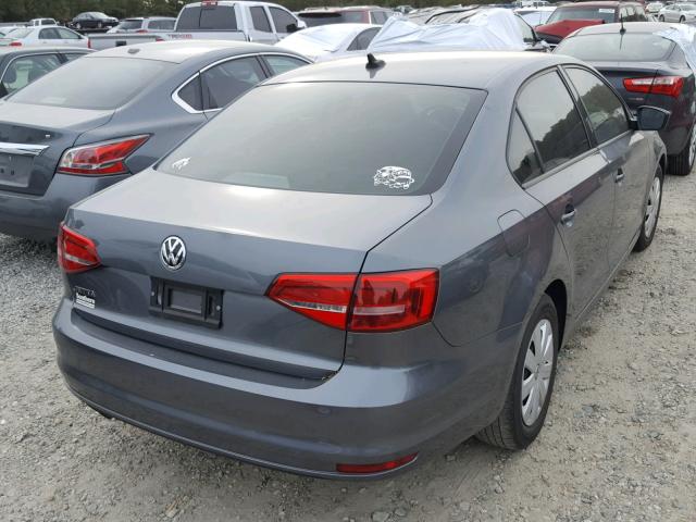 3VW2K7AJ3FM401483 - 2015 VOLKSWAGEN JETTA BASE 灰色 照片 4
