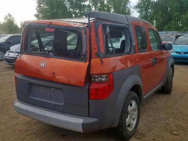 5J6YH28523L049642 - 2003 HONDA ELEMENT EX ORANGE photo 4