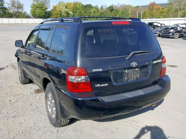 JTEEP21AX50094380 - 2005 TOYOTA HIGHLANDER BLACK photo 3