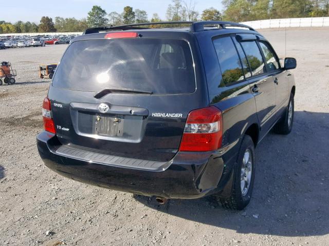 JTEEP21AX50094380 - 2005 TOYOTA HIGHLANDER BLACK photo 4