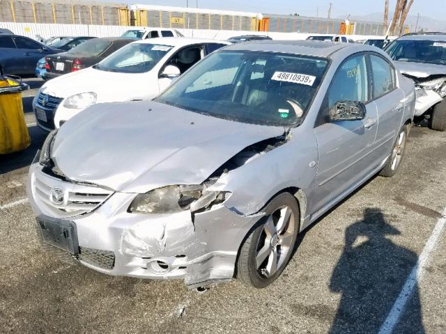 JM1BK323141132860 - 2004 MAZDA 3 S SILVER photo 2