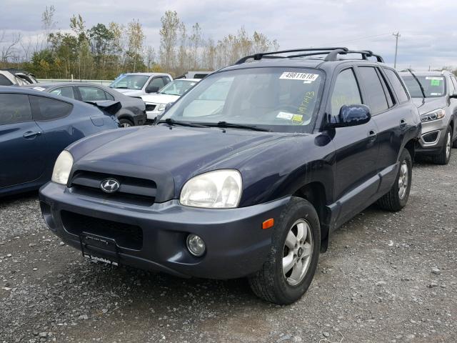 KM8SC73D15U009177 - 2005 HYUNDAI SANTA FE G BLUE photo 2