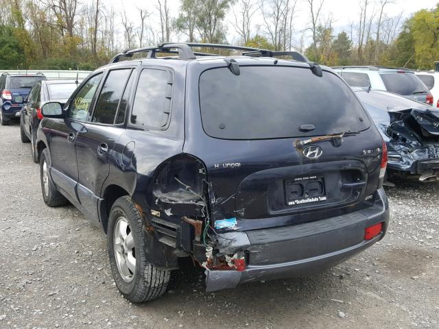 KM8SC73D15U009177 - 2005 HYUNDAI SANTA FE G BLUE photo 3