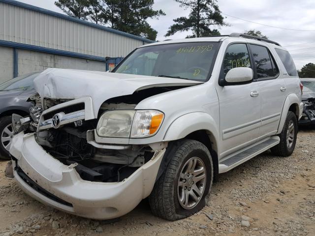 5TDZT38A06S271174 - 2006 TOYOTA SEQUOIA LI WHITE photo 2