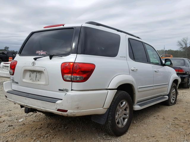 5TDZT38A06S271174 - 2006 TOYOTA SEQUOIA LI WHITE photo 4