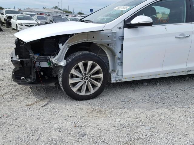 5NPE34AF8HH579793 - 2017 HYUNDAI SONATA SPO WHITE photo 9