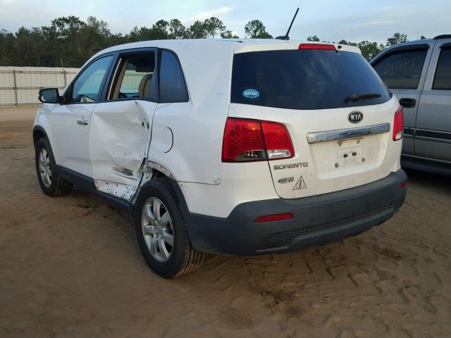 5XYKT3A1XBG110138 - 2011 KIA SORENTO BA WHITE photo 3