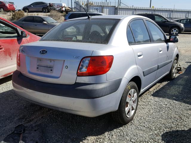 KNADE123586325071 - 2008 KIA RIO BASE SILVER photo 4