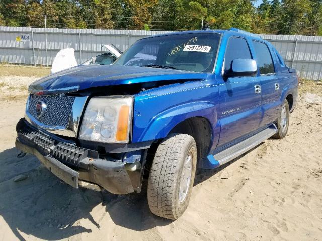 3GYEK63N53G119263 - 2003 CADILLAC ESCALADE E BLUE photo 2