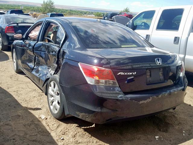 JHMCP26898C067027 - 2008 HONDA ACCORD EXL BLACK photo 3