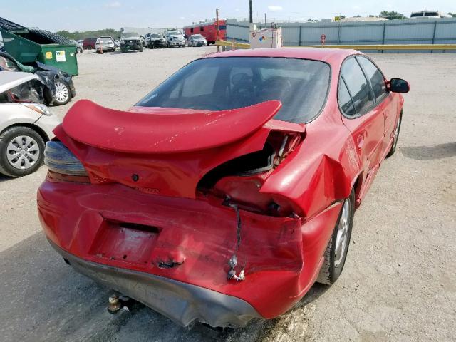 1G2WR5216YF177829 - 2000 PONTIAC GRAND PRIX RED photo 4