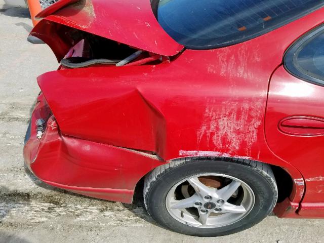 1G2WR5216YF177829 - 2000 PONTIAC GRAND PRIX RED photo 9