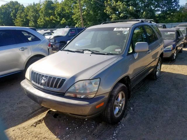 JTJHF10U120246145 - 2002 LEXUS RX 300 BEIGE photo 2