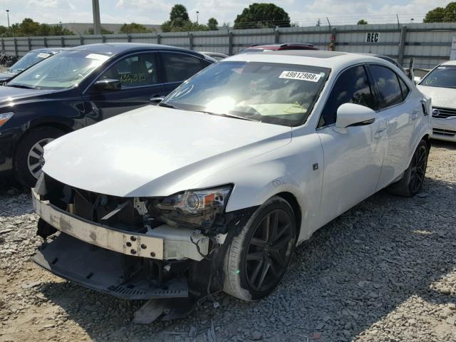 JTHBF1D29E5031622 - 2014 LEXUS IS 250 WHITE photo 2