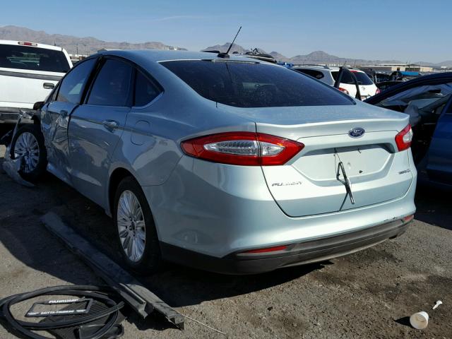 3FA6P0UU5ER158379 - 2014 FORD FUSION S H BLUE photo 3