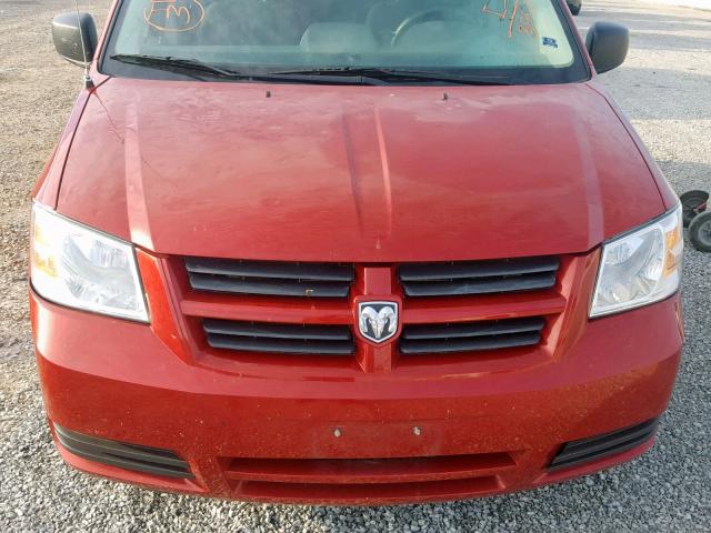 2D8HN44E59R573952 - 2009 DODGE GRAND CARA RED photo 9