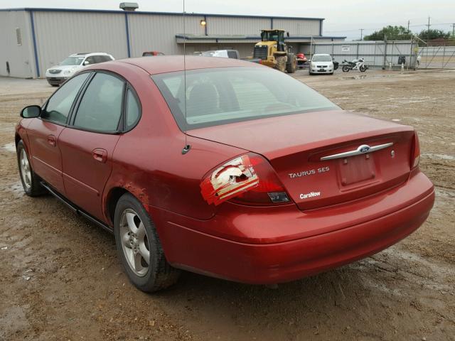 1FAFP55U11G261957 - 2001 FORD TAURUS SES RED photo 3