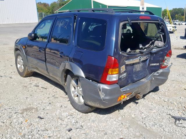 4F2CU08182KM65518 - 2002 MAZDA TRIBUTE LX BLUE photo 3