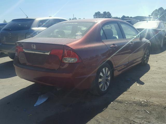 2HGFA1F96AH502948 - 2010 HONDA CIVIC EXL BURGUNDY photo 4