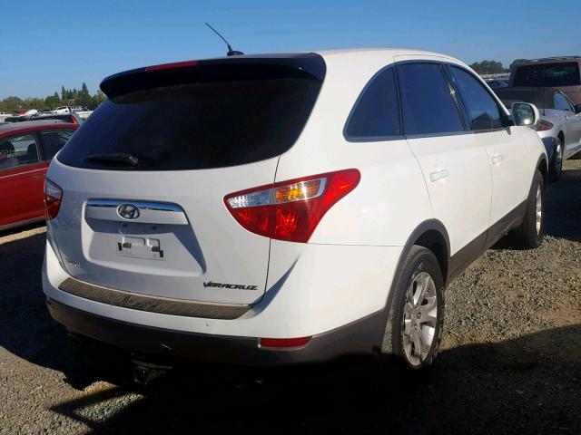 KM8NU13C47U013287 - 2007 HYUNDAI VERACRUZ G WHITE photo 4