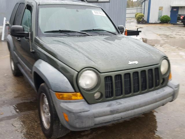 1J4GL48KX7W672507 - 2007 JEEP LIBERTY SP GREEN photo 1