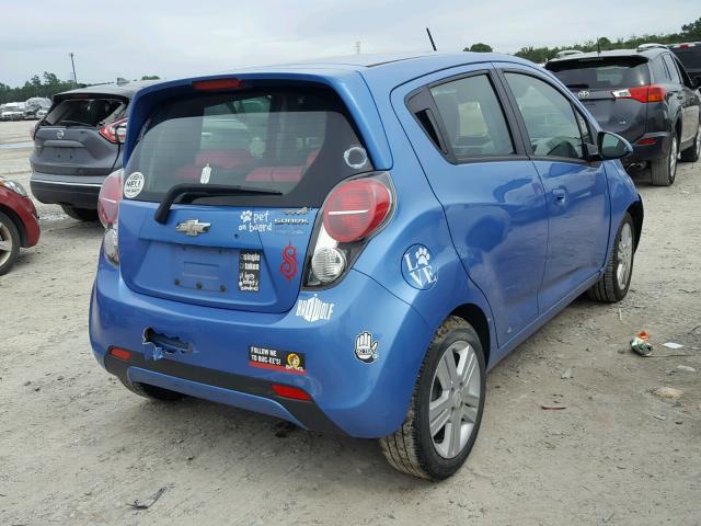 KL8CD6S97EC429280 - 2014 CHEVROLET SPARK 1LT BLUE photo 4