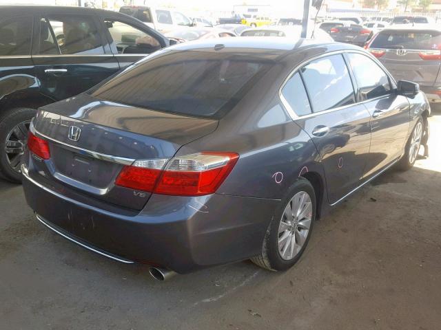 1HGCR3F81DA005873 - 2013 HONDA ACCORD EXL GRAY photo 4