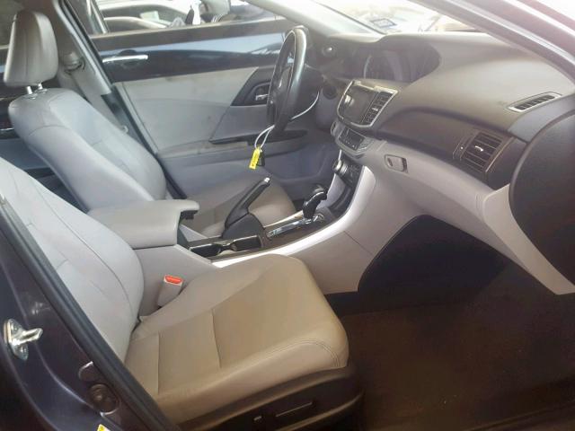 1HGCR3F81DA005873 - 2013 HONDA ACCORD EXL GRAY photo 5