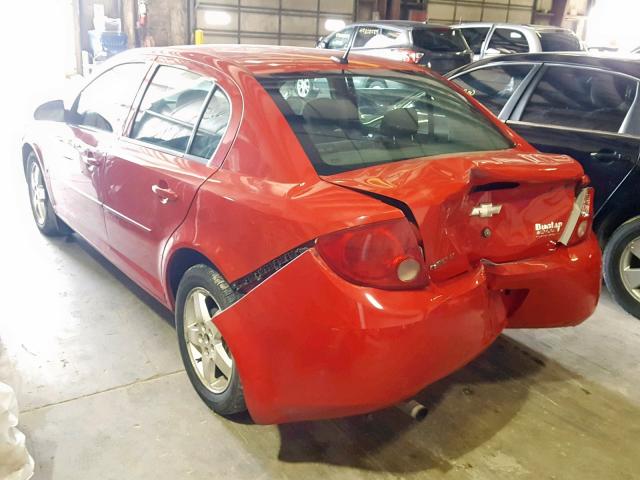 1G1AT58H597249216 - 2009 CHEVROLET COBALT LT RED photo 3