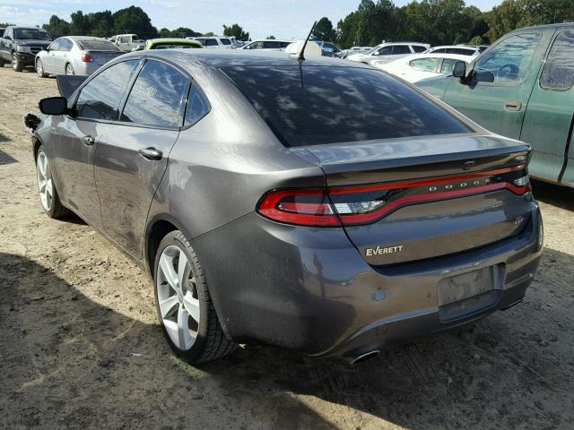 1C3CDFEB8FD182230 - 2015 DODGE DART GT GRAY photo 3