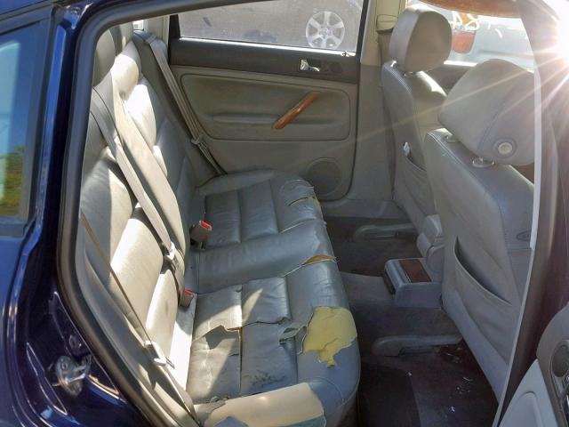 WVWBH63B71P010678 - 2001 VOLKSWAGEN PASSAT GLX BLUE photo 6