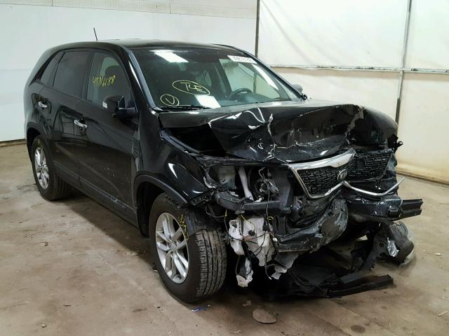 5XYKT3A62EG481116 - 2014 KIA SORENTO LX BLACK photo 1