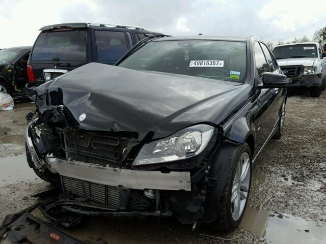 WDDGF4HB2CR195759 - 2012 MERCEDES-BENZ C 250 BLACK photo 2