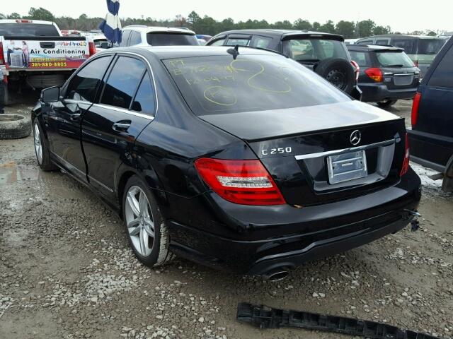 WDDGF4HB2CR195759 - 2012 MERCEDES-BENZ C 250 BLACK photo 3