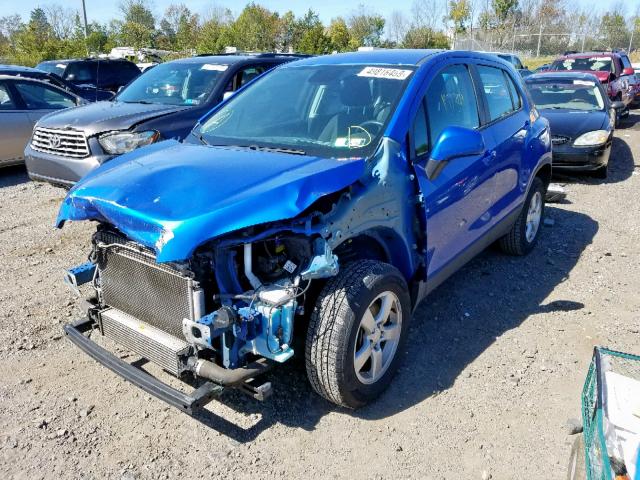 KL7CJPSB5FB194035 - 2015 CHEVROLET TRAX 1LS BLUE photo 2