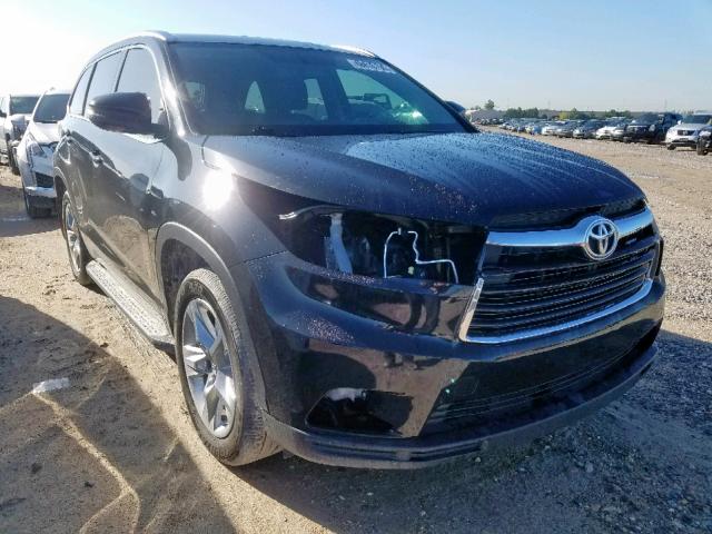 5TDYKRFH2FS046885 - 2015 TOYOTA HIGHLANDER BLACK photo 1