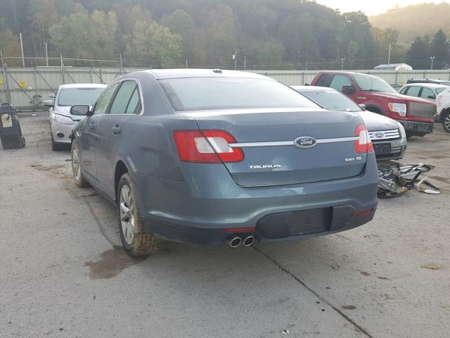 1FAHP2HW8AG151119 - 2010 FORD TAURUS SEL BLUE photo 3