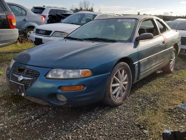 4C3AU52N2VE146816 - 1997 CHRYSLER SEBRING LX GREEN photo 2