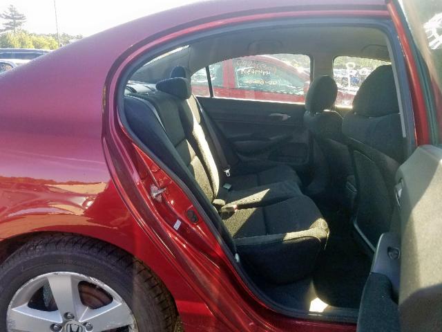 2HGFA16649H349861 - 2009 HONDA CIVIC LX-S Qırmızı foto 6