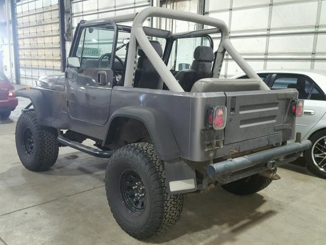 2J4FY29T6LJ554710 - 1990 JEEP WRANGLER / GRAY photo 3