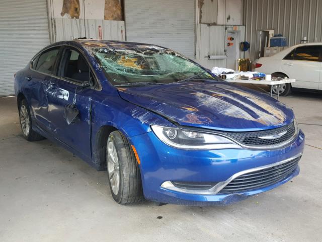 1C3CCCAB7FN687810 - 2015 CHRYSLER 200 LIMITE BLUE photo 1