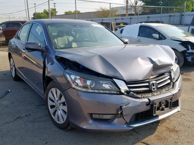 1HGCR3F88EA016306 - 2014 HONDA ACCORD EXL GRAY photo 1