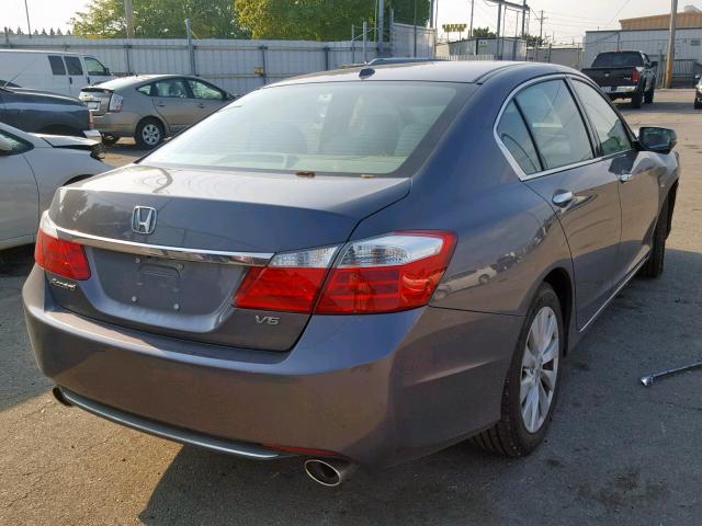 1HGCR3F88EA016306 - 2014 HONDA ACCORD EXL GRAY photo 4