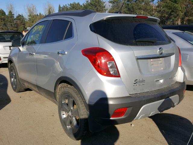 KL4CJBSB2EB730227 - 2014 BUICK ENCORE CON SILVER photo 3